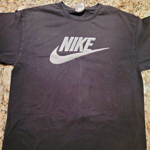 Y2K Vintage Nike Graphic T-Shirt, Huge Center Check, Faded